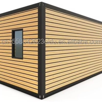 Folding Container Coffee Shop & Hotel House Use Midcentury Modern Design with Outdoor Seating and Breathable Feature