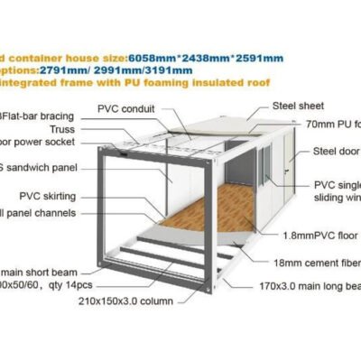 20Ft New Product Detachable Modular Capsule Houses Prefabricated Container Capsule Cabin with CE ROHS Approved for Projects