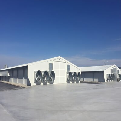Modern Chicken House for Poultry Farm Galvanized Steel Frame Climate-Controlled Panels for High-Density Broiler Egg Production