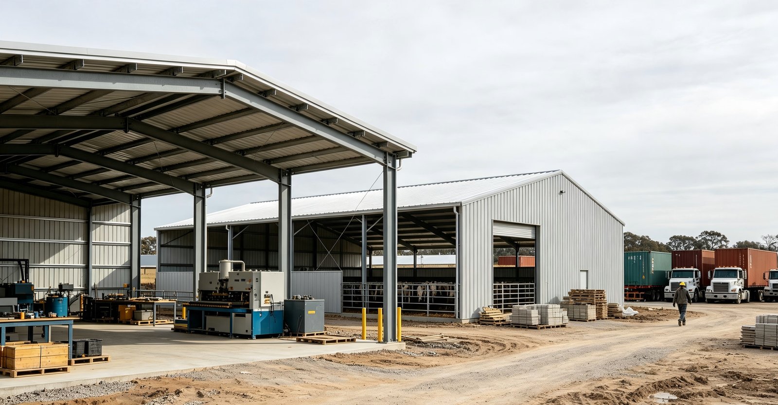 Hot-Dip Galvanized Industrial Steel Structure Warehouse with