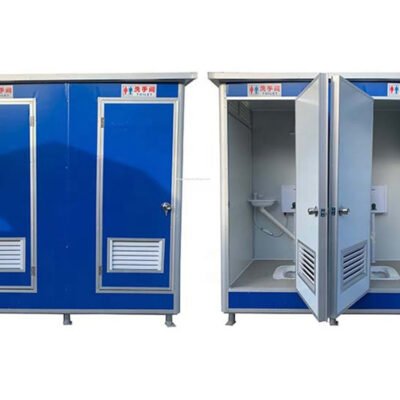 Standard 20ft Prefab Modular Toilet with Integrated Sewage Tank and Ventilation System for Industrial Working Project Site Use