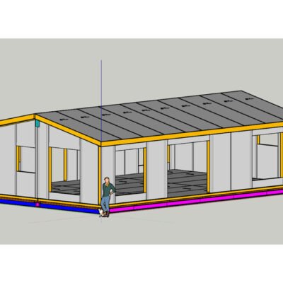 Modern Backyard ADU Cabin Prefab House with Galvanized Steel Frame Metal Carved Panel Wall 27.7sqm Tiny Home