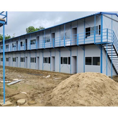 Contemporary Low Profile Flat Roof Prefab Bungalow House Single-story Modular Home with Low Maintenance & Customizable Layout