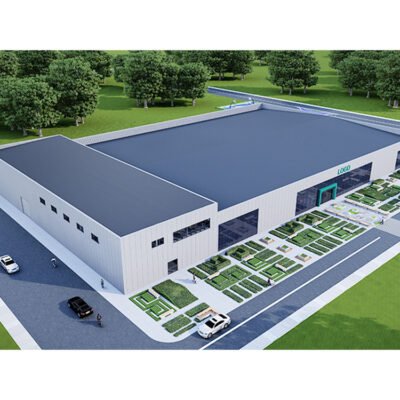 Anti-rust Steel Structure Building Distribution Center Portal Frame Storage Warehouse Workshop Factory with Windproof Panel