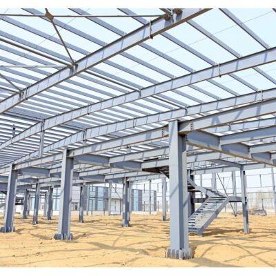 Customizable Modern Steel Structure Warehouse Workshop Solid H-Beams Portal Frame Prefabricated Steel Building for Industrial