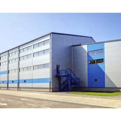 Lightweight Modern Prefabricated Mechanic Workshop Design Prefab Steel Structure Specialized Layout Complete Project Package