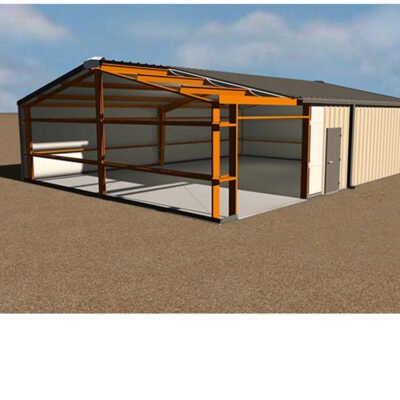 Custom Prefabricated Steel Structure Building for Outdoor Garage Shed & Park Use Industrial Factories Custom Color Available