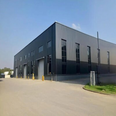 Column-Free Economical Steel Structure Warehouse Prefabricated for Bulk Cargo Storage Fireproof Anti-Corrosion