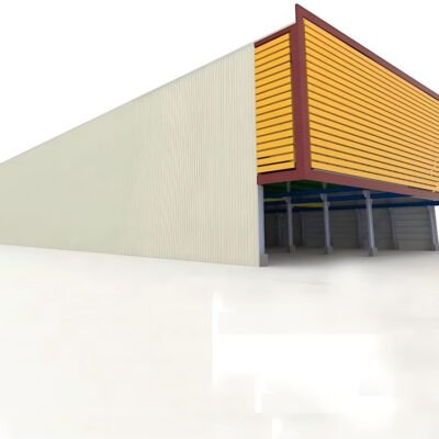 Modern Steel Structure Stadium Design Pre-engineered Metal Gymnasium Multi Functional Covered Basketball Court Epoxy Paint